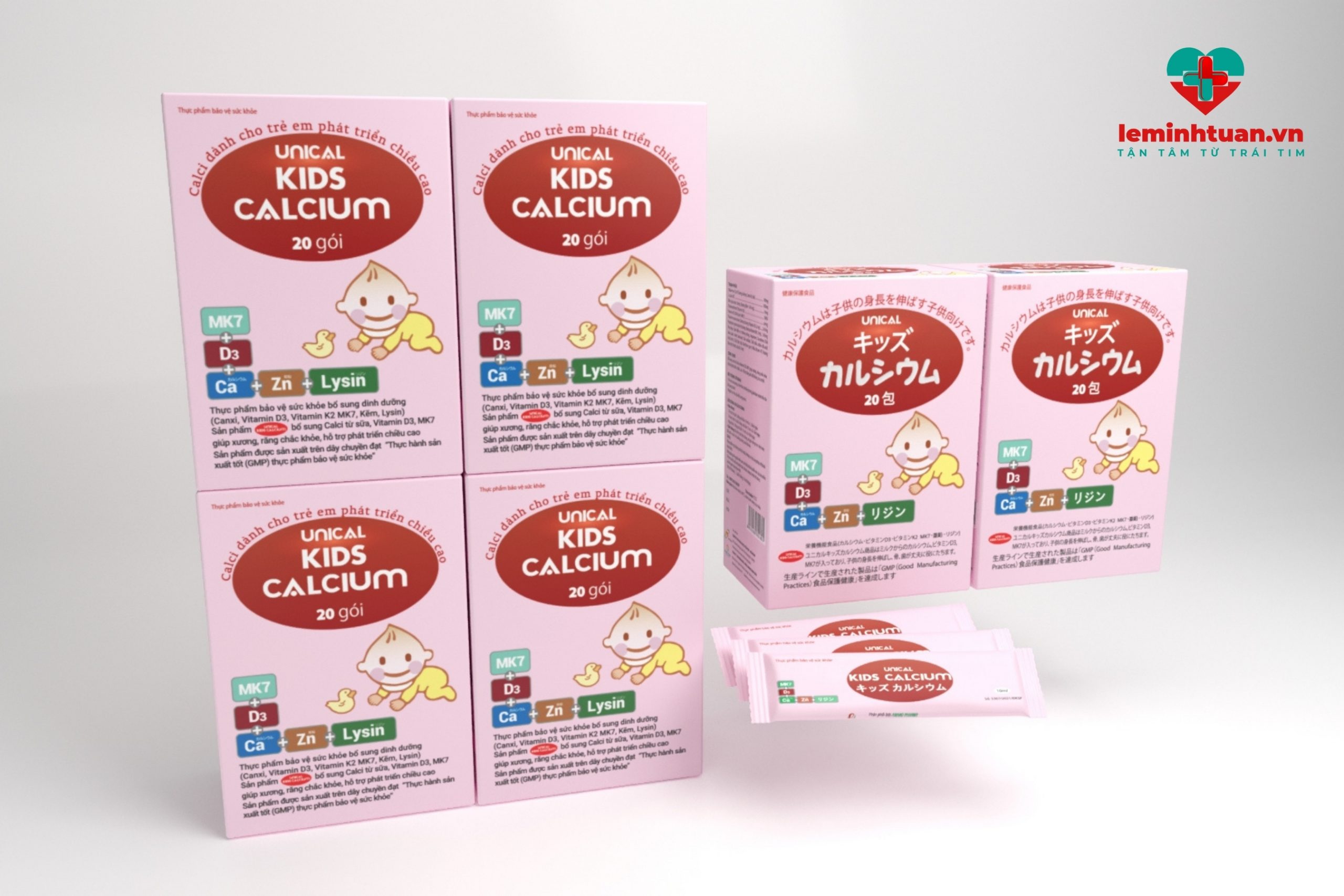 Unical Kids Calcium bổ sung vitamin D3 K2 MK7 giúp trẻ tăng chiều cao hiệu quả