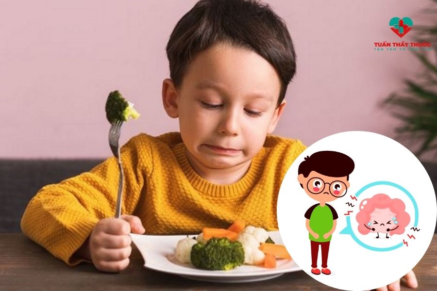 Trẻ biếng ăn chậm tăng cân do bị tổn thương đường tiêu hóa