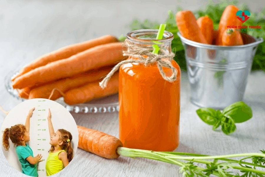 Cà rốt giúp tăng trưởng hệ xương của trẻ