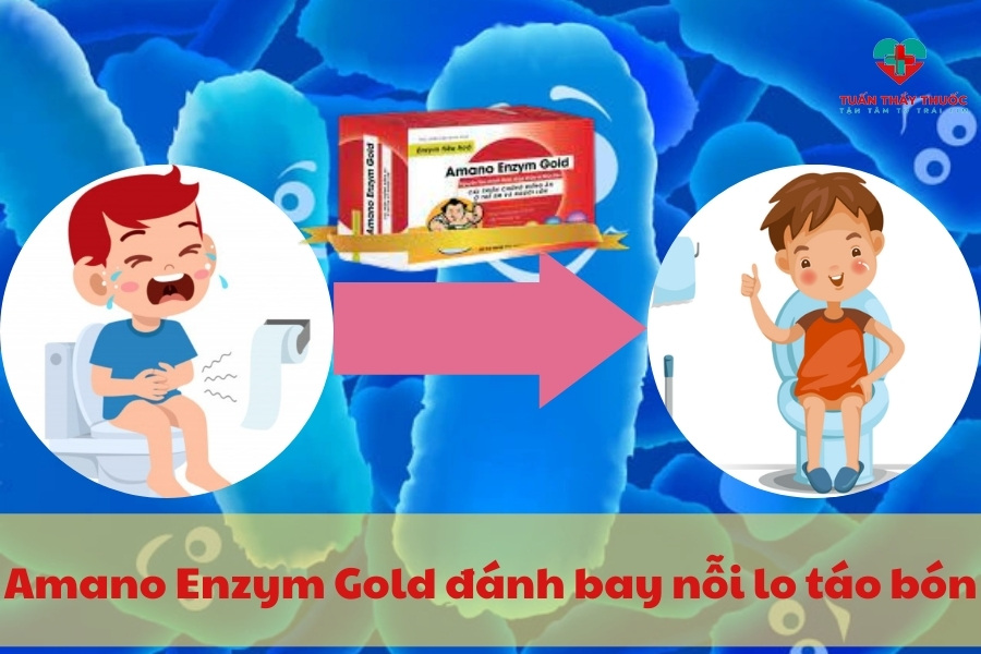 Bé 5 tuổi bị táo bón phải làm sao: Bổ sung lợi khuẩn từ Amano Enzym Gold