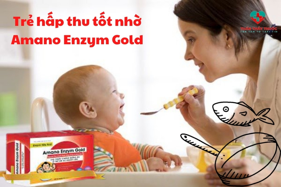 Trẻ kém hấp thu nên cho ăn cốm tiêu hóa Amano Enzym Gold