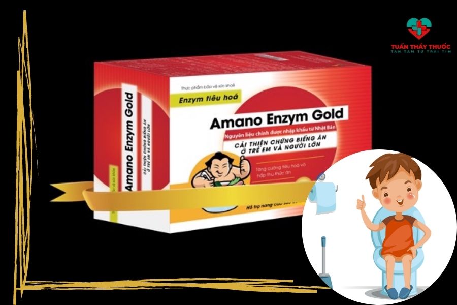 Cách đi vệ sinh được khi bị táo bón: Cho trẻ uống Amano Enzym Gold