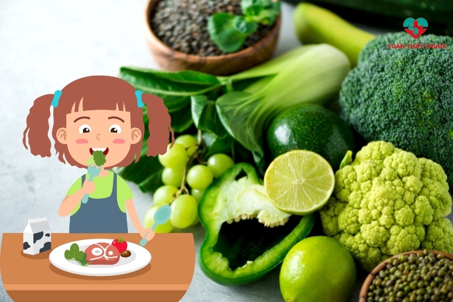 Ăn gì giúp tăng cân: Khuyến khích trẻ ăn rau xanh