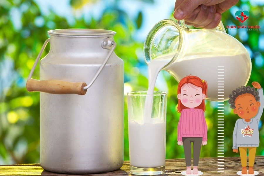 tăng chiều cao cho trẻ 6 tuổi bằng cách cho trẻ uống sữa