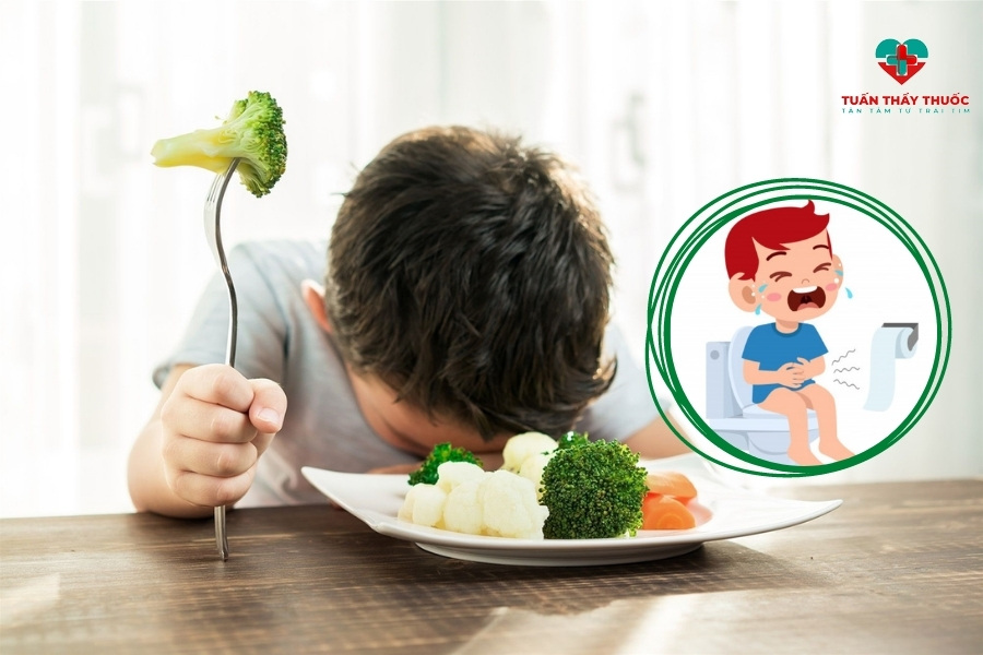 Trẻ bị táo bón do lười ăn rau