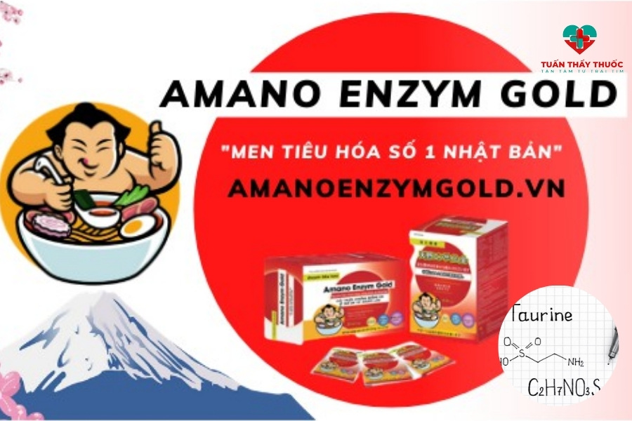 Cốm tiêu hóa Amano Enzyme Gold giúp trẻ tăng cường hấp thu Taurine