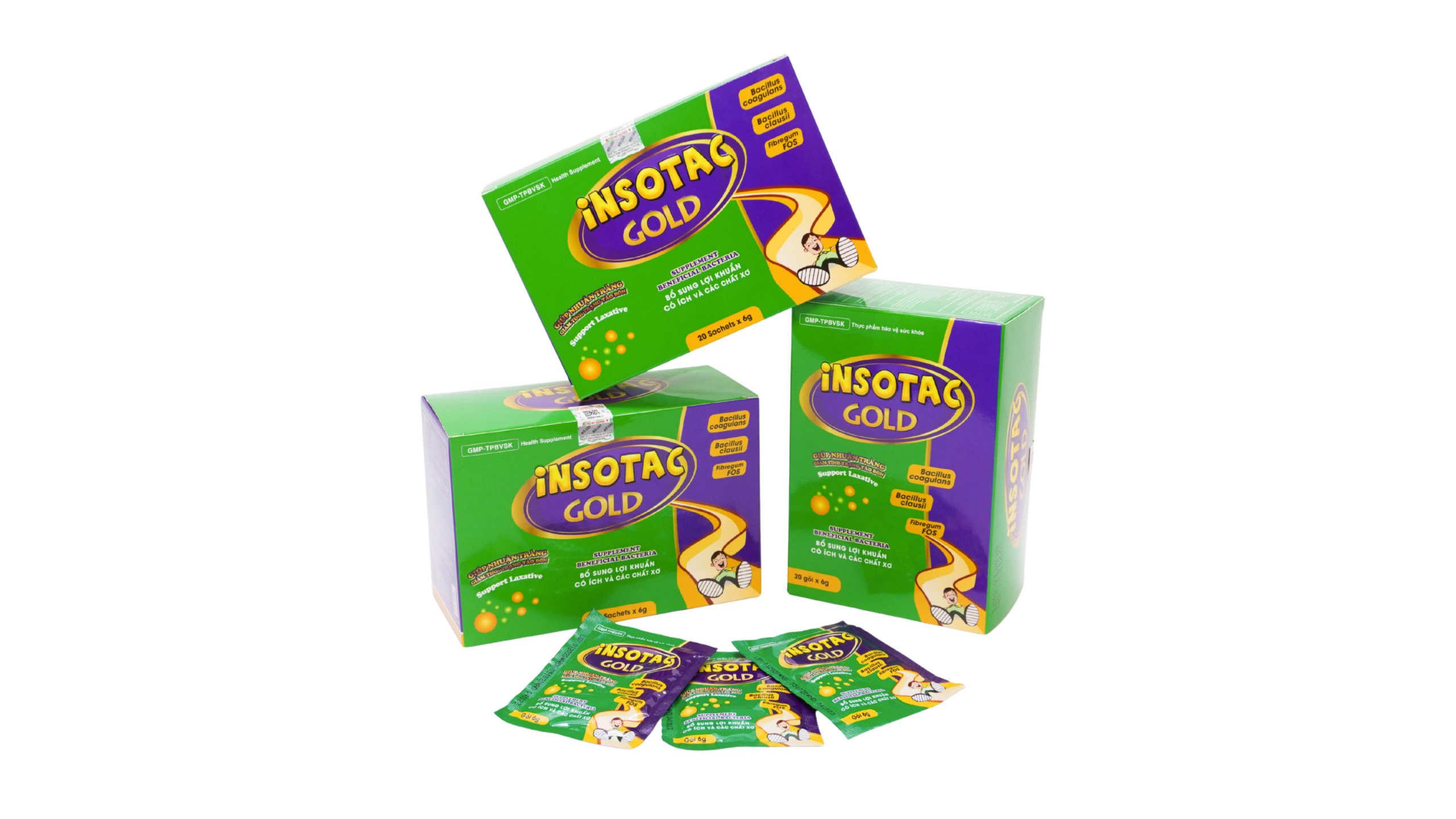 Insotac Gold bổ sung chất xơ hòa tan hỗ trợ nhu động ruột